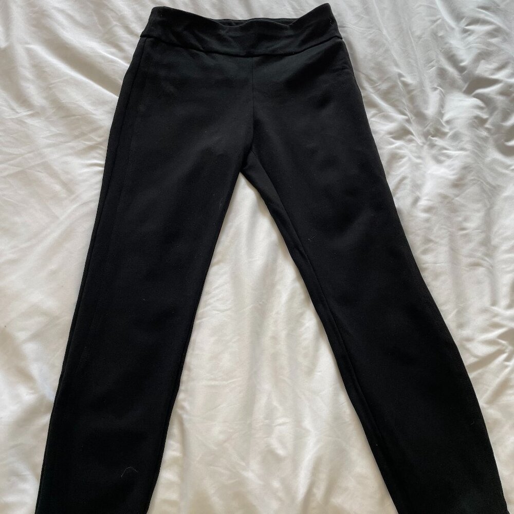 Express Skinny Ankle Pants High Rise Knit Trousers Black Womens Medium 8-10
